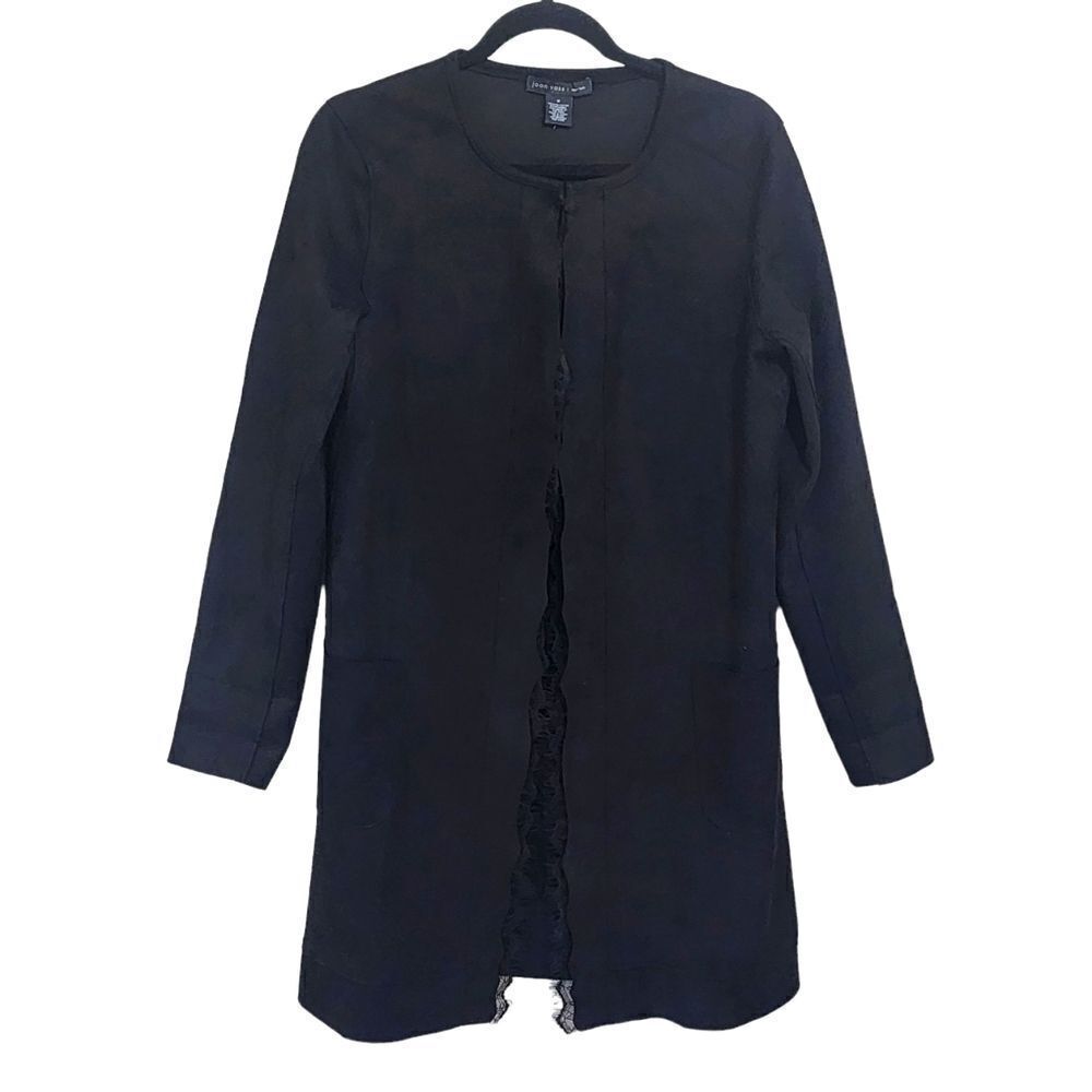 Joan Vass New York jacket black faux suede Office Work dressy M
